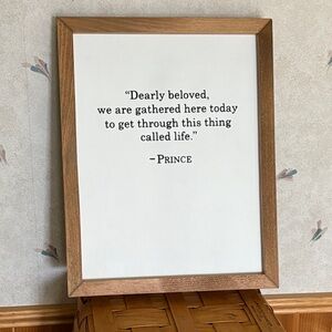 Framed Quote Wall Art - White and Brown
